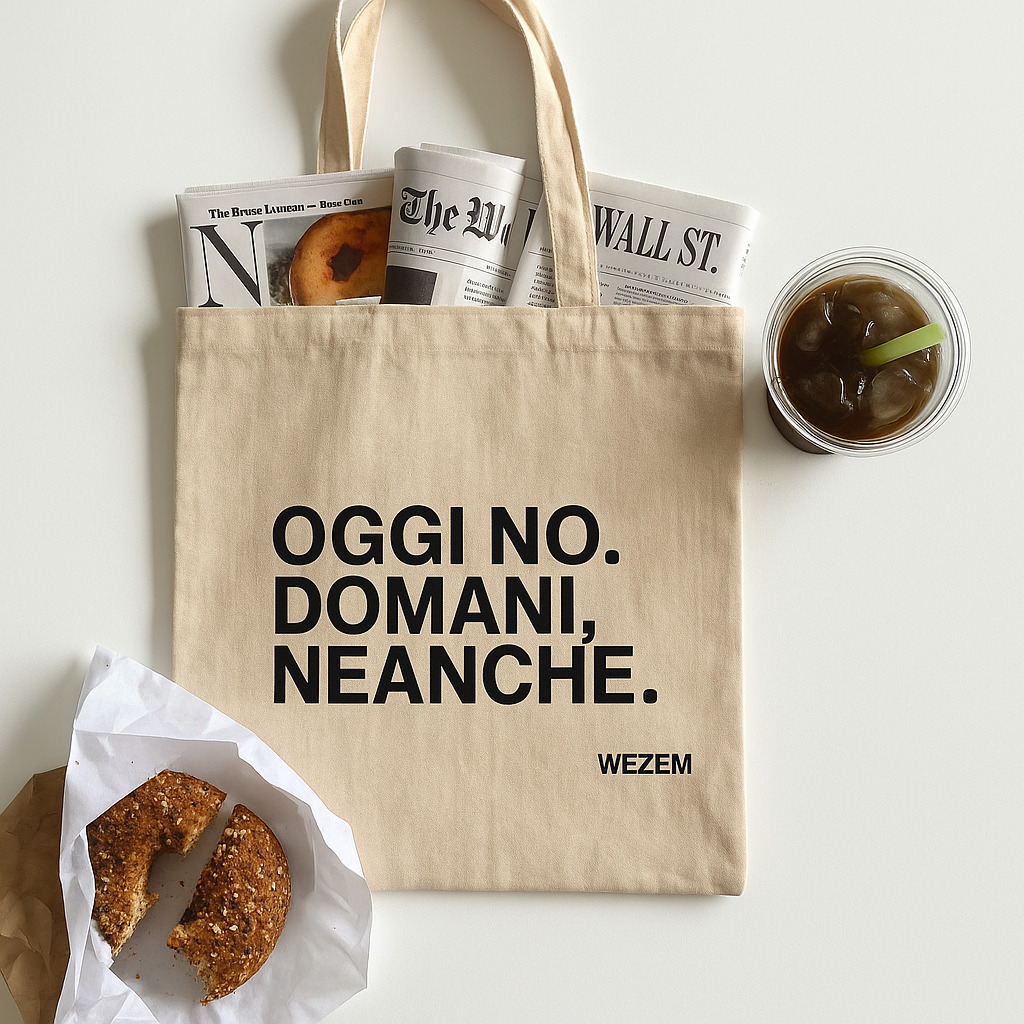 Bag con giornali e caffè