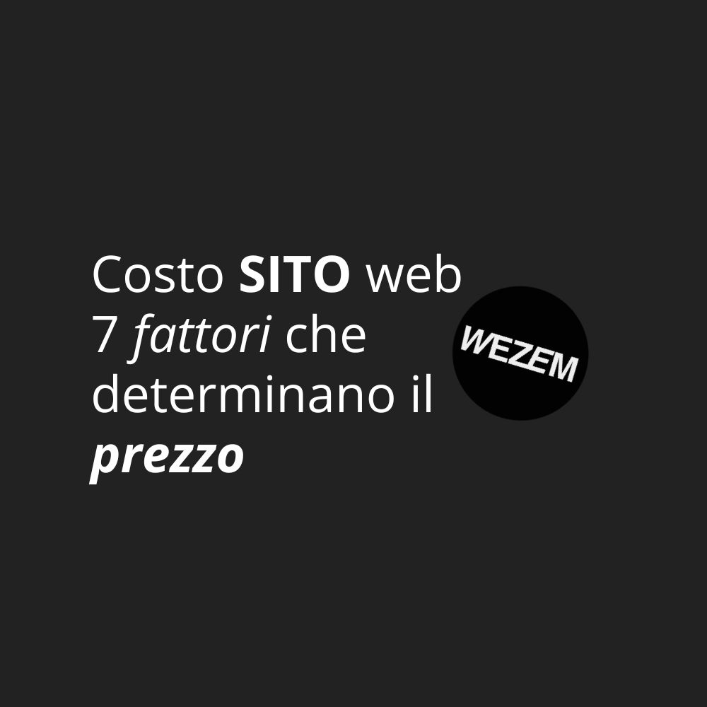 Costo sito web: 7 fattori che determinano il prezzo